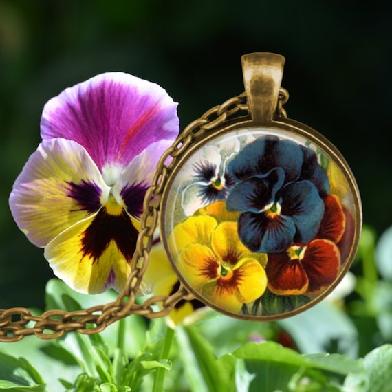 Pansy pendant sale