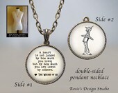 Wizard of Oz Tin Man Heart Quote Necklace - If I Only Had a Heart Jewelry - Gifts of Love - Gifts for Girls - Teen Gift - Book Lover Gift