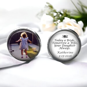 Father of the Bride Cufflinks - Photo Cuff Links - Father of the bride gift - Wedding Cufflinks - Today a Bride - Gift from Bride - Wedding