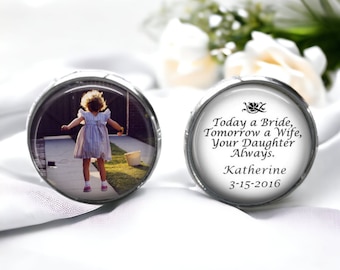 Father of the Bride Cufflinks - Photo Cuff Links - Father of the bride gift - Wedding Cufflinks - Today a Bride - Gift from Bride - Wedding