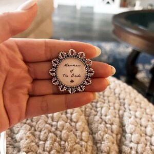 Grandmother or Great Grandmother of the Bride or Groom BROOCH Wedding Jewelry Gift for Wedding Relatives Bride Grandpa Pin Abuela image 5