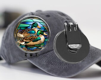 DUCKS Baseball Hat Clip - Duck Hunter Gift - Bird Lover Gift - Mallard Duck - Outdoor Sporting Gift - Gift for Men - Gift for Him - Dad Gift