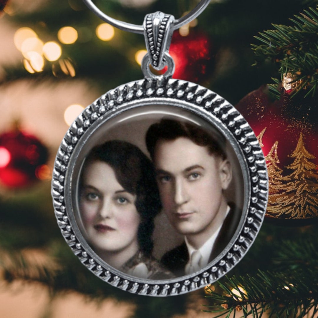MEMORIAL PHOTO Christmas Ornament Memorial Ornament Xmas Tree Ornament ...