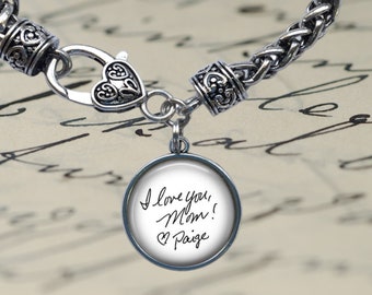 HANDWRITING Bracelet - Personalized Handwriting Charm Bracelet - Custom Mother's Day Gifts - Jewelry Gift for Women - Best Mom Gifts