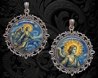Angel Christmas Ornament: Vincent Van Gogh Inspired, Double-Sided