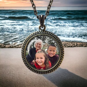 Large Photo Pendant Necklace - Your Own Photo - Photo Jewelry - Photo Necklace - Custom Picture Necklace - Personalized Necklace