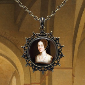 Anne Boleyn Necklace - Henry VIII Wife - The Most Happy - Queen of England - Elizabeth - Tudor Wives - English Royalty - Boleyn Portrait