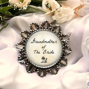 Grandmother or Great Grandmother of the Bride or Groom BROOCH Wedding Jewelry Gift for Wedding Relatives Bride Grandpa Pin Abuela image 1