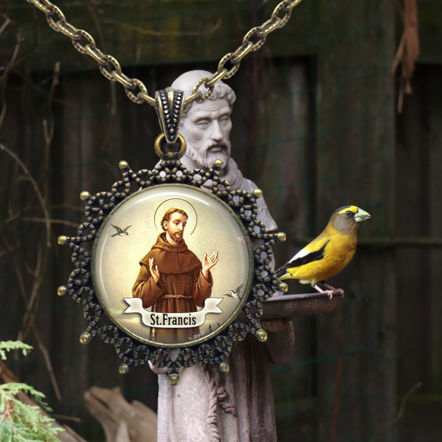 St francis pendant deals