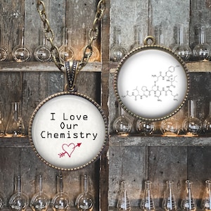 Oxytocin Molecule Pendant or Key Ring: Love Hormone Science Gift