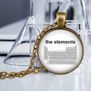 Periodic Table of The Elements Necklace - Science Lover Jewelry - Chemistry Student Gift - Science Teacher Gift
