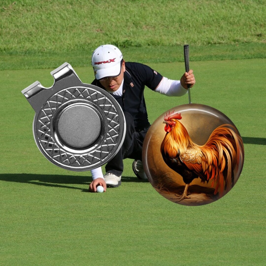 Rooster Golf Ball Marker Golf Hat Clip Golf Ball Marker Etsy