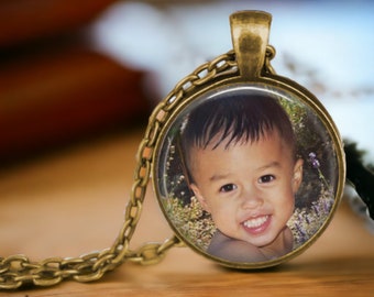 CUSTOM PICTURE JEWELRY - Your Own Photo - Personalized Customized Jewelry - Photo Pendant - Photo Necklace - Your photo custom