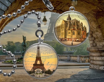 FAN PULL - Light Pull - Paris Eiffel Tower - Parisian Decor - Lamp Pull Chain - Vintage Paris Fan Pull - Ceiling Fan Pull - Notre Dame Paris