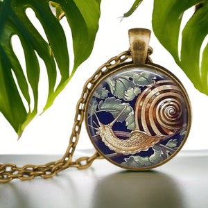 Garden Snail - Gardener Gift - Garden Snail Necklace - Friend Gift - Snail Jewelry - Escargot - Snail Lover Gifts - Just Because
