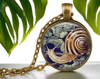 Garden Snail - Gardener Gift - Garden Snail Necklace - Friend Gift - Snail Jewelry - Escargot - Snail Lover Gifts - Just Because