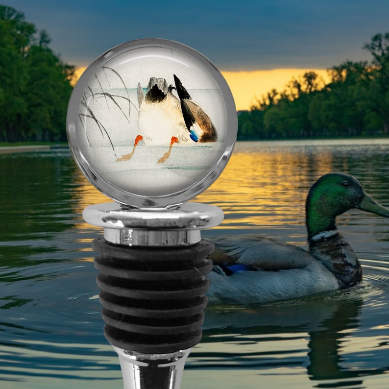 RosiesDesignStudio Mallard Duck Wine Stopper - Thumbnail 2