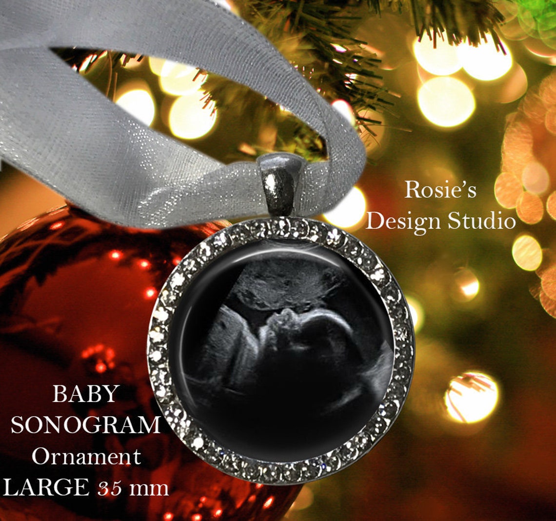 Personalized Sonogram Ornaments Brushed Acrylic Ultrasound