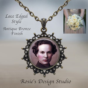 BRIDAL BOUQUET Photo Charm - Wedding Bouquet Charm - Wedding Charm - Bride Bouquet  - Memorial Bouquet Charm - Tribute Charm - Photo Bouquet