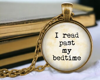 I Read Past My Bedtime Necklace – Book Lover Jewelry