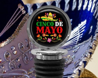 Cinco de Mayo Sombrero Bottle Stopper - Mexico Wine Stopper - Wine Bottle Cork - May Party Wine Stopper - 5 de Mayo - Mexican Gifts