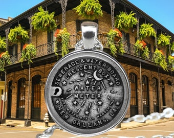 New Orleans Water Meter Cover Necklace: NOLA Jewelry