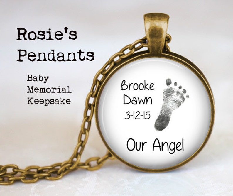 Baby Memorial Keepsake With Your Baby's Actual Footprint Etsy Canada