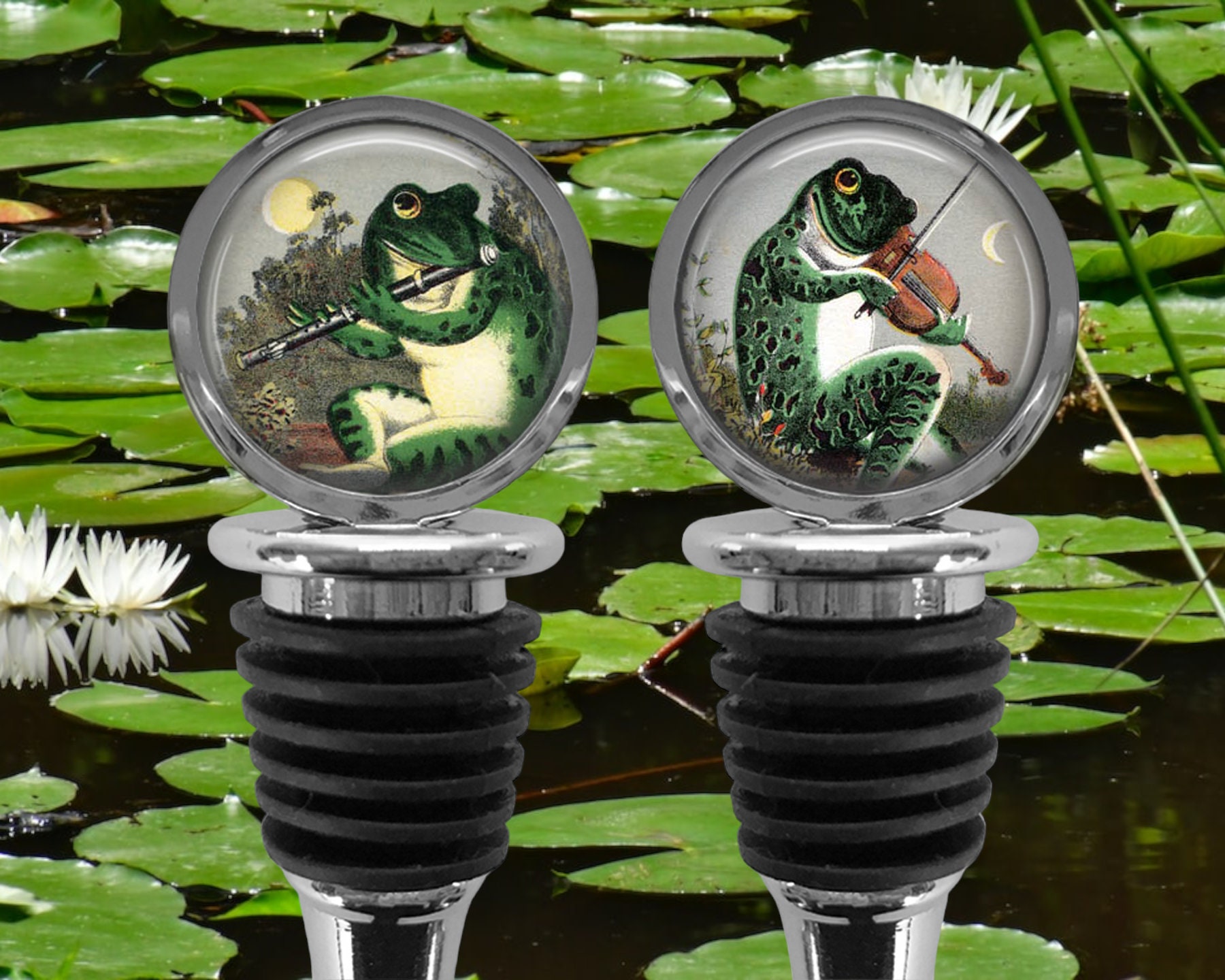 MUSICAL FROGS Wine Stopper Frog Lover Gifts Wine Lover Gifts