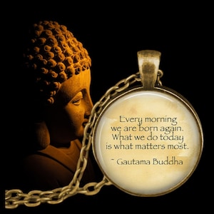 Buddha Quote Necklace - Spiritual Pendant Necklace - Buddha Jewelry - Buddhist Quote ~ Buddha Quote Pendant - Buddhism