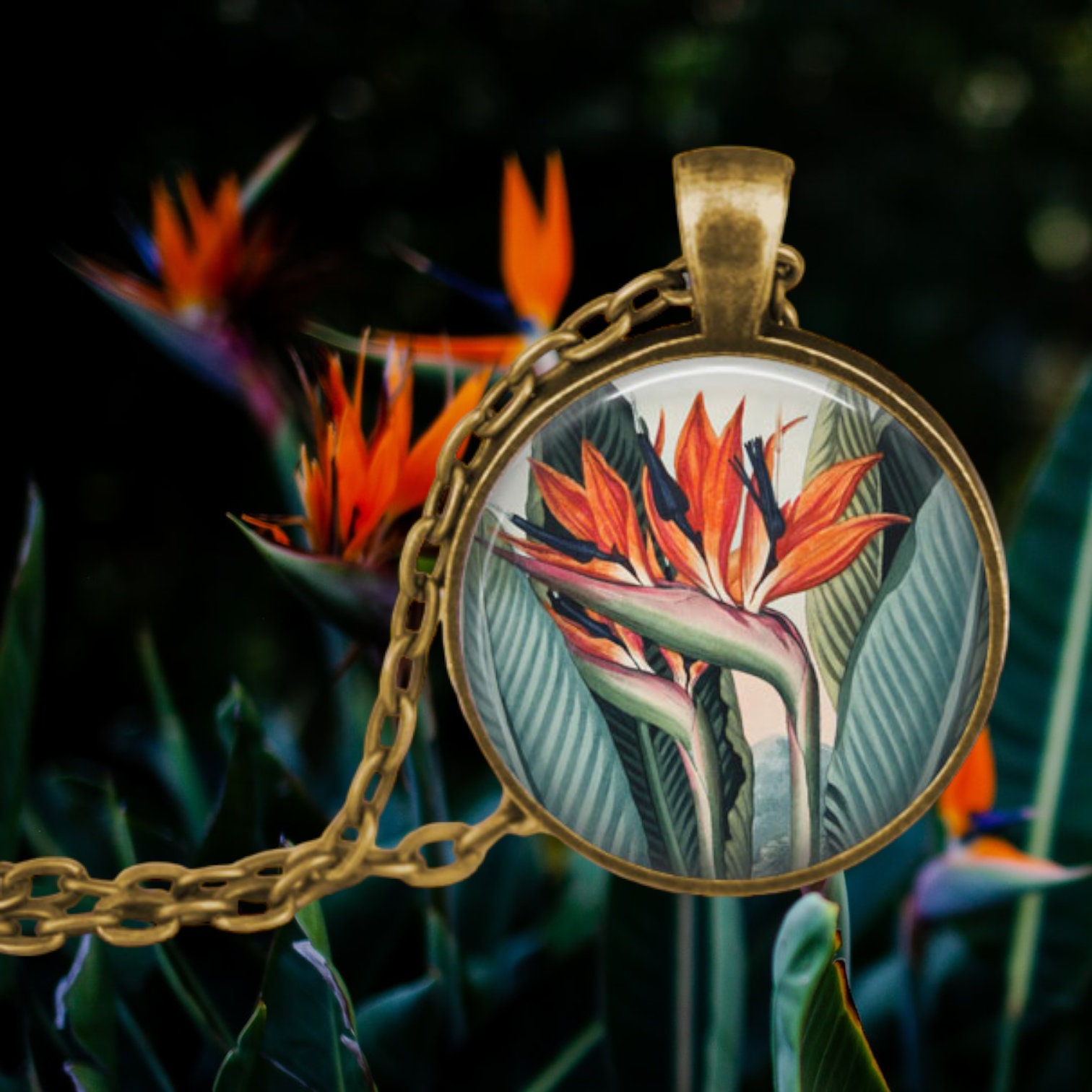 Sterling Silver Koa Wood Bird of Paradise Flower Pendant – Island by Koa  Nani