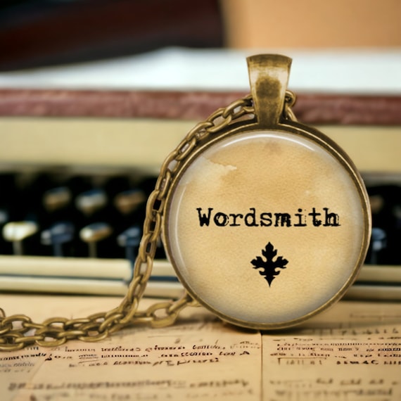 WORDSMITH Pendant Necklace Gift for Writer Author Blogger English Teacher  Editor Gift Love to Write Writing Crossword Puzzle - Etsy