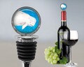 Beluga Whale Wine Stopper- White Whale - Ocean House - Beach Cottage Barware - Wine Lover Gifts - Summer Wine Decor - Bar Cart Gift