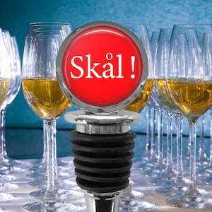 SKÅL Wine Bottle Stopper: Scandinavian Gift