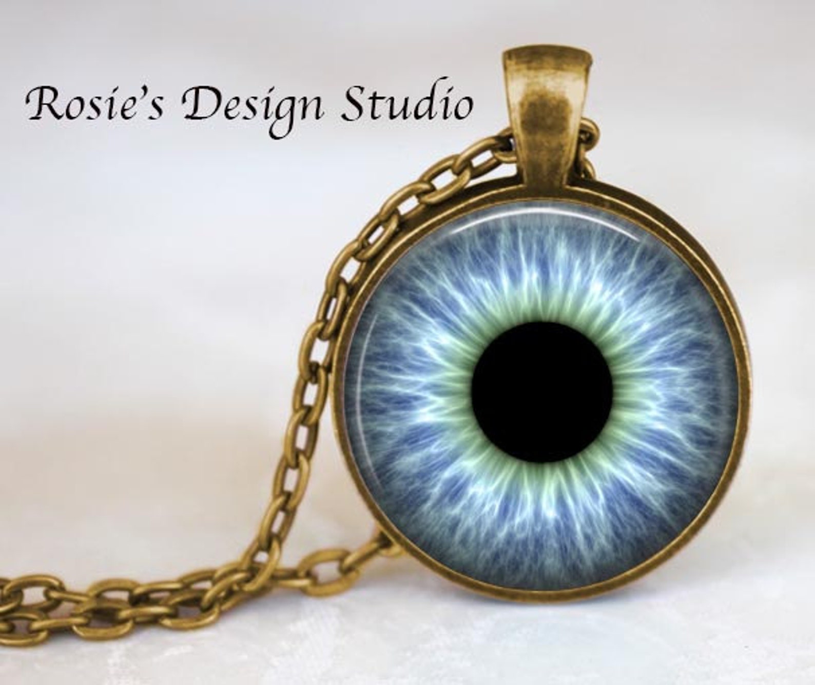 Blue Human EYE Pendant Necklace Eyeball Necklace Blue Eye Etsy