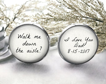 Custom Father of the Bride Cufflinks: Wedding Date Keepsake