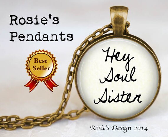 Collier Hey Soul Sister Amour Fraternel Cadeau Pour Sœur Etsy France