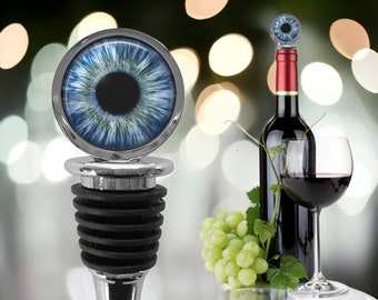 WINE STOPPER - Human Eye Bottle Stopper - Wine Lover Gift - Blue Eyes - Eyeball Wine Stopper - Optometrist Gift - Opthamology - Eye Doctor