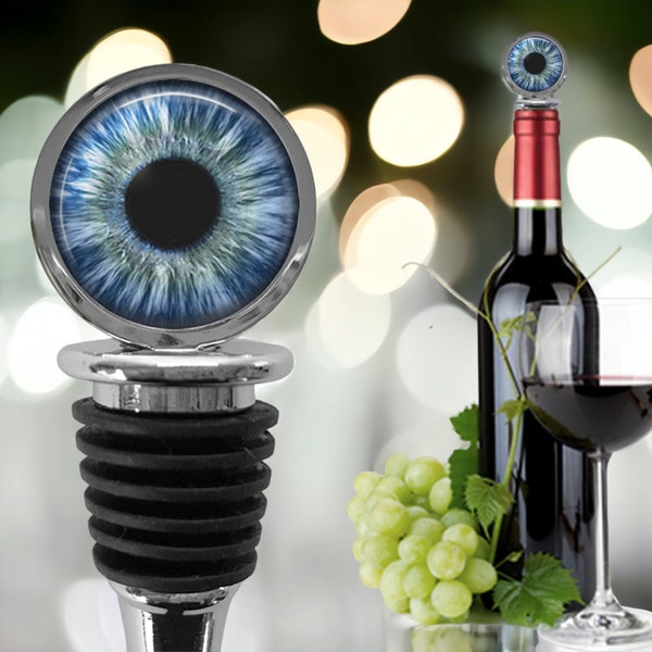 WINE STOPPER - Human Eye Bottle Stopper - Wine Lover Gift - Blue Eyes - Eyeball Wine Stopper - Optometrist Gift - Opthamology - Eye Doctor