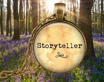 Storyteller Necklace: Literary Jewelry Gift for Writers