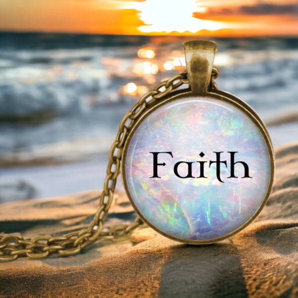 Faith Necklace - Religious Jewelry - Christian Jewelry - Jewish Jewelry - Faith Pendant - Have Faith - Faith Charm