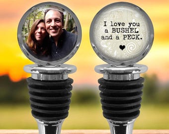 Custom Photo Wine Stopper – Personalized Anniversary Gift