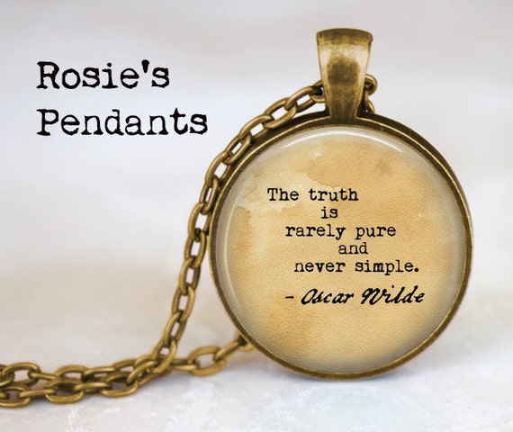 Oscar Wilde Citation De Verite La Verite Est Rarement Pure Etsy Canada