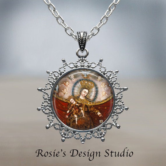 Blessed Virgin Mary Baby Jesus Pendant 