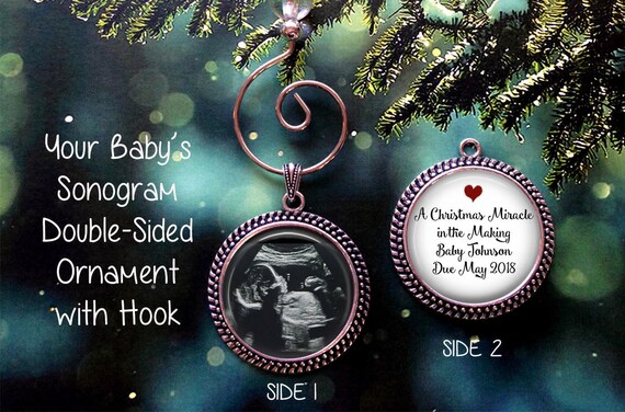 baby ultrasound christmas ornament