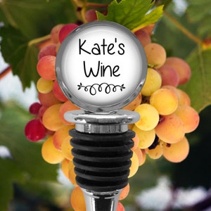 YOUR NAME Customized Wine Bottle Stopper - Personalized Wine Stopper - Custom Wine Gift - Wine Lover