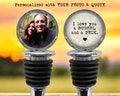 Custom Photo Wine Stopper – Personalized Anniversary Gift, Handmade Barware
