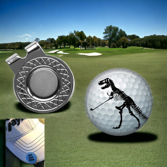 T Rex Golfball Marker Dinosaurier Liebhaber Geschenk Lustige Golf Geschenke  Geschenke für Golfer Golf Zubehör Visier Clip Hut Clip - .de