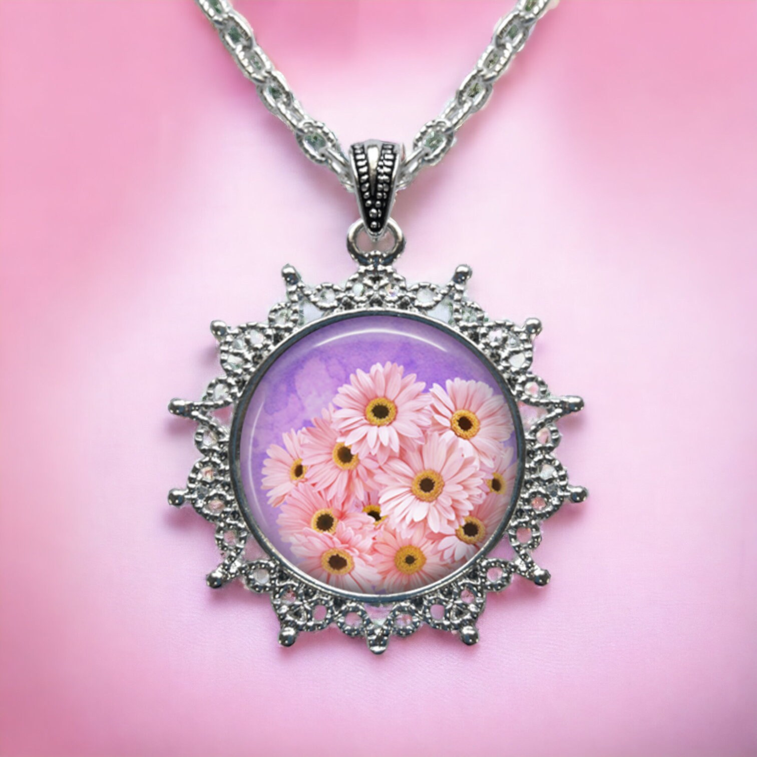 GERBERA DAISIES Necklace Gerber Daisy Jewelry Flower Pendant April Birthday Gift Gardener Gift Birth Month Flower Etsy Belgie