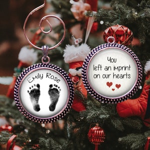 Baby Loss Christmas Ornament - Baby Memory Ornament - Loss of Infant Ornament - Stillborn Keepsake Ornament - Baby Footprint