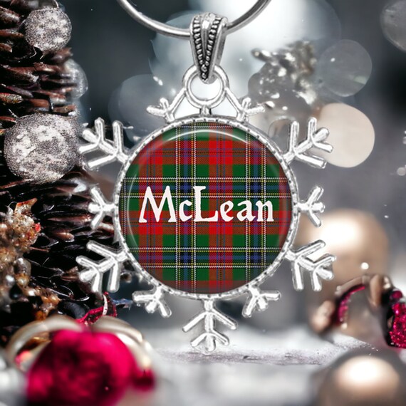 Mini Snowflake Family Tartan Christmas Ornament Small Ornaments  Personalized Ornament Tabletop Tree Ornaments Heraldry Custom Gift 